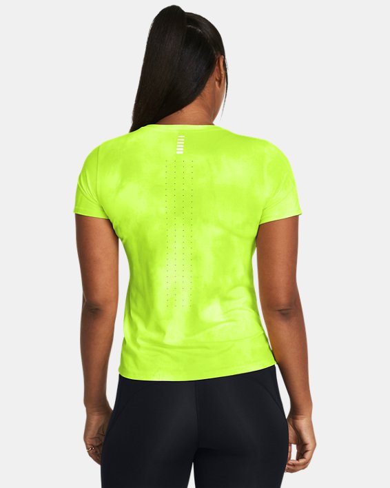 Women's UA Launch Elite Printed Short Sleeve, Green, pdpMainDesktop image number 1